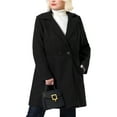 thumbnail image 5 of Agnes Orinda Women's Plus Size Coats Notched Lapel Single Breasted Winter Long Peacoats 4X Black, 5 of 7