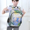 thumbnail image 6 of FORMRS Unisex School Backpack 17" Student Travel Bag with Laptop Compartment, Seaside Boat, 6 of 7
