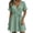 Green, variant on Linen Summer Dresses for Women Trendy Wrap V Neck Tie Front Mini Dress Comfy Loose Short Sleeve Beach Dresses Going Out Clothing Black XL