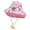 Pink, variant on LIIPEE Girls Boys Solar Powered Fans Hats Summer Fashion Cute Cartoon Printed Bucket Wide Brim Adjustable Strap Sun Hat Protection Caps With Neck Flap Girls Leisure Beach Sunscreen Cap,Beige,1