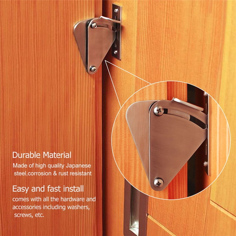 Stainless Steel Lock Rolling Sliding Wood Barn Door Latch Lock Hardware Sliding Pocket Door