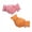 Pink and Orange, variant on Oodles Durable Looped Knot Dog Toy Set, Blue and Green, One Size