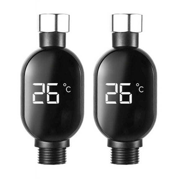 Waterproof Shower Head Thermal Display Temperature Display Small Sensors Steel Fitting Easy Bathroom Install for Home
