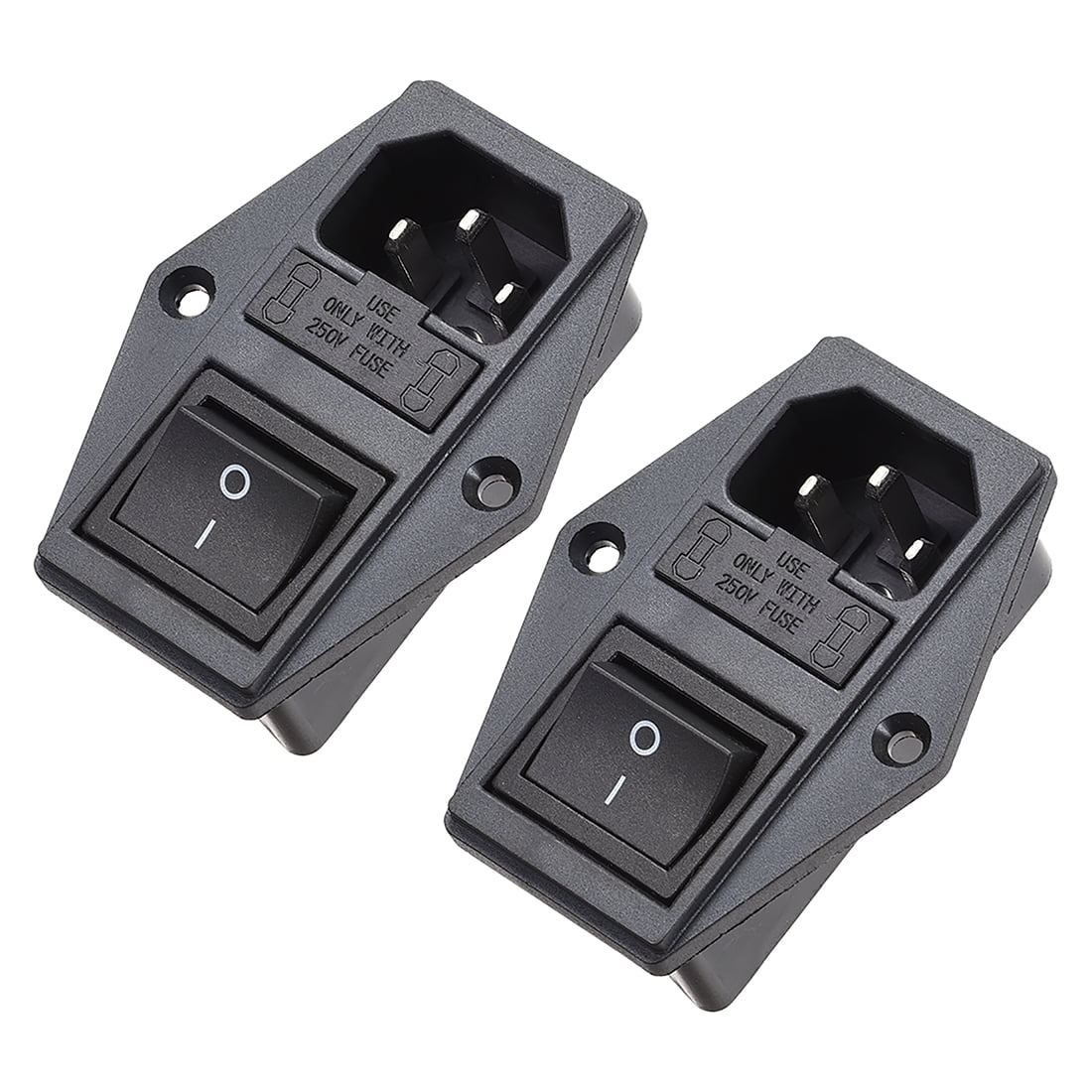 Electrical Equipment & Supplies AC Power Socket Connector With Fuse Holder Red Rocker Switch