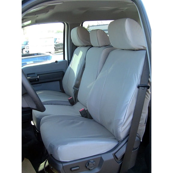 F480-X7/X7 2011-2014 Ford F150-F550 XLT and Lariat Front 40/20/40 Split Seat with Opening Center Console in Gray Twill