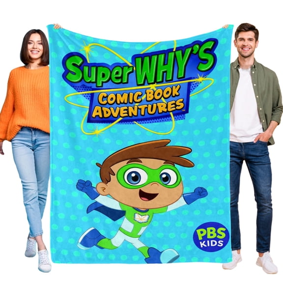 Throw Blanket for Super Why Bed Couch Flannel Blanket for Kids Boys Girls Gifts Soft Warm Home Decor 30x40 Inch