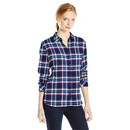 Women's Long Sleeve Plaid Flannel Shirt