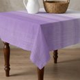 thumbnail image 4 of Purple White Ombre Table Cloth Waterproof Tablecloths, Modern Romantic Gradient Stripes Tablecloth Dining Table Cover for Kitchen Party Tabletop Outdoor, Square Tablecloth 54x54 Inch, 4 of 9