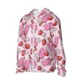 thumbnail image 2 of Fotbe Strawberry Popsicle Men's Women's UPF 50+ Sun Protection Jacket Hooded Cooling Shirt with Pockets Hiking Outdoor Performance-X-Large, 2 of 9