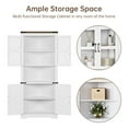 thumbnail image 2 of Tall Corner Cabinet with Door & Adjustable Shelves, Bathroom Cabinet with Storage for Living Room, Kitchen, White, 2 of 5