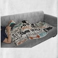thumbnail image 6 of Fitness Soft Flannel Fleece Throw Blanket, Healthy and Active Life Concept Exercising Sports Text Grunge Effect Gym Concept, Cozy Plush for Indoor and Outdoor Use, 50" x 70", Multicolor, by Ambesonne, 6 of 6