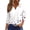 White-T Shirts, variant on Womens Plus Size 3/4 Sleeve T Shirts Stars and Stripes 250th Anniversary USA Print Split Neck Oversized Tunic Summer Casual Soft Tee Tops White L
