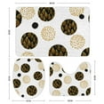 thumbnail image 3 of GZHJMY Bathroom Mat set of 3， Seamless Abstract Circles Pattern 3 Pieces Bath Mats Set for Bathroom, Vintage Style Non-Slip Washable Cover Floor Rug Decorations for Kitchen Bathroom Bedroom, 3 of 6