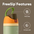 thumbnail image 4 of Owala FreeSip Botella de acero inoxidable aislada con popote, botella de agua deportiva libre de BPA, ideal para viajar, 24 oz, Camuflaje Fresco, 4 of 6