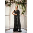 thumbnail image 2 of Traditional Ethnicwear Black Georgette Sequins Embroidery Saree, 2 of 6