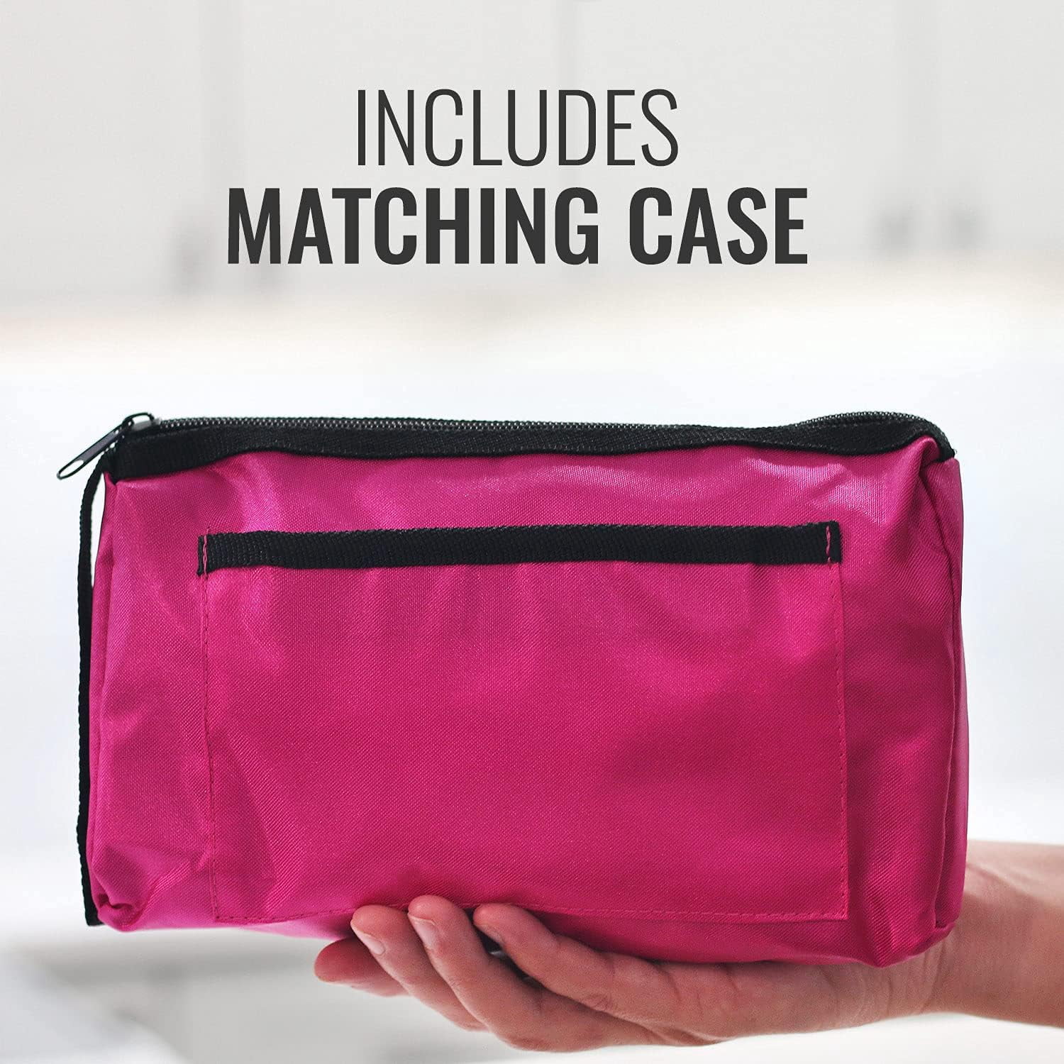 MABIS MatchMates Manual Blood Pressure Monitor Kit Aneroid Sphygmomanometer with Calibrated Nylon Cuff and Oversized Carrying Case, FSA and HSA Eligible, Adult, Magenta