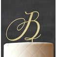 thumbnail image 3 of Personalized Rustic Wedding Cake Topper Custom Initial Cake Topper Cake Decoration 5-6 Inches Wide, 3 of 3