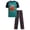 Teal/Navy Basketball, variant on TUFF GUYS Boys Pajama Set Short Sleeve Sleep Shirt and Pajama Pants Sleepwear 2 Piece