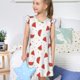 thumbnail image 4 of Balery Hand Drawn Watermelon Camisón de princesa para niñas, pijama de algodón con mangas abullonadas, suave y bonito.-XX-Large, 4 of 6