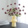thumbnail image 6 of Artificial Pompon Mum Flowers - 20" Small Mini Pale Pinkish Gray 5 Heads Chrysanthemum Ball with Stems for DIY Wedding Bouquets, Centerpieces & Home Table Decor, By Preplabs, 6 of 6