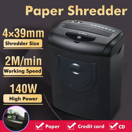 [ Dual Entrance ] 5.5 Gallon Capacity 5/7 Sheet Paper/ Credit Card/ CD Low Noise Cross-Cut Shredder for Home & Office, (Best Home Paper Shredder)