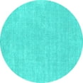 thumbnail image 1 of Ahgly Company Machine Washable Indoor Round Oriental Turquoise Blue Industrial Area Rugs, 5' Round, 1 of 4