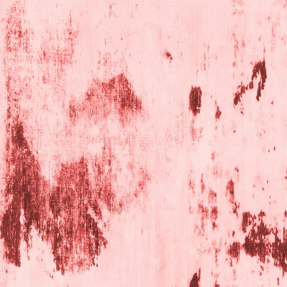 Ahgly Company Machine Washable Indoor Square Abstract Red Modern Area Rugs, 3' Square