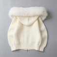 thumbnail image 2 of WXFAZCVU Girls Full Zip Cardigan Sweater Fall Winter Loose Fit Lightweight Outerwear with Hood Size 12-13 Years, 2 of 4