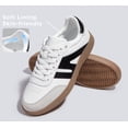 thumbnail image 4 of LUCKY STEP Womens Classic Retro Gum Sole Fashion Sneakers Anti Slip Casual Shoes,White&Black, 4 of 11