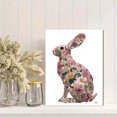 thumbnail image 2 of UXIEQU Floral Bunny Canvas Wall Art 15.75x11.81 Inches, 2 of 8