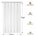 thumbnail image 6 of Mrs Awesome White Waffle Shower Curtain, Heavyweight Fabric Shower Curtains for Bathroom, 71" x 72", 6 of 6