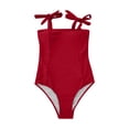 thumbnail image 4 of Women's Printed Lace Up One-Piece Swimsuit Bathing Suit Swimmwear, 4 of 5
