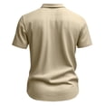 thumbnail image 4 of Men's Casual Button Down Shirt Lightweight Breathable Comfortable Relaxed Fit for Summer Fall Outdoor Activities Travel Work Mens Summer Lightweight Pullover Tee Shirts, 4 of 9