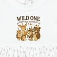 thumbnail image 4 of Inktastic Wild One Happy 1st Birthday Woodland Animals Girls Baby Dress, 4 of 5