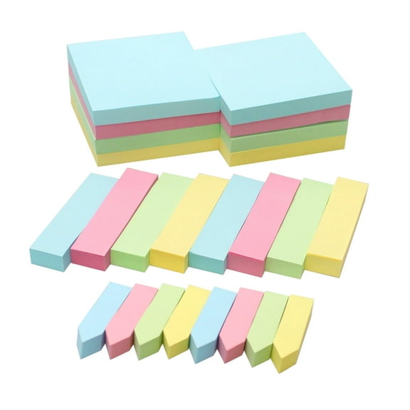 12Packs Sticky Notes,Bright Colors Self-Stick Pads, Easy to Post for Home, Office, Notebook, 100 Sheets/pad