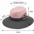 thumbnail image 5 of 2 Pack Womens Ponytail Sun Hat UV Protection Bucket Hats Foldable Wide Brim Summer Boonie Beach Cap Fishing Hiking…, 5 of 7