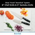 thumbnail image 2 of Ninja Foodi NeverDull System Essential Stainless Steel, 2-Piece Chef & Santoku Knife Set, K12002, 2 of 6
