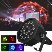 18W 6 Channel RGB Led Flat Par Light DMX-512 For DJ Stage Party Club Bar