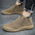 thumbnail image 3 of Men's Rubber Sole & Cushioned Insole - All-Terrain Traction for,Casual Attire (Unisex) &  High-Top Boots - Slip-On Outdoor Casual Shoes with Low-Cut Tube, 3 of 8