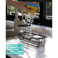 thumbnail image 3 of LEFEE Sink Caddy with Brush Holder, Rustproof Stainless Steel Sink Caddy for Sponge, Kitchen Sink Organizer with Drawable Drain Tray, Brush (8.26 * 3.62 * 4.72 in), 3 of 7