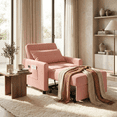 thumbnail image 5 of Aiho 3-Level Adjustable Folding Sofa Bed, Multifunctional Convertible Chair Bed with Removable Pillow-Pink, 5 of 9