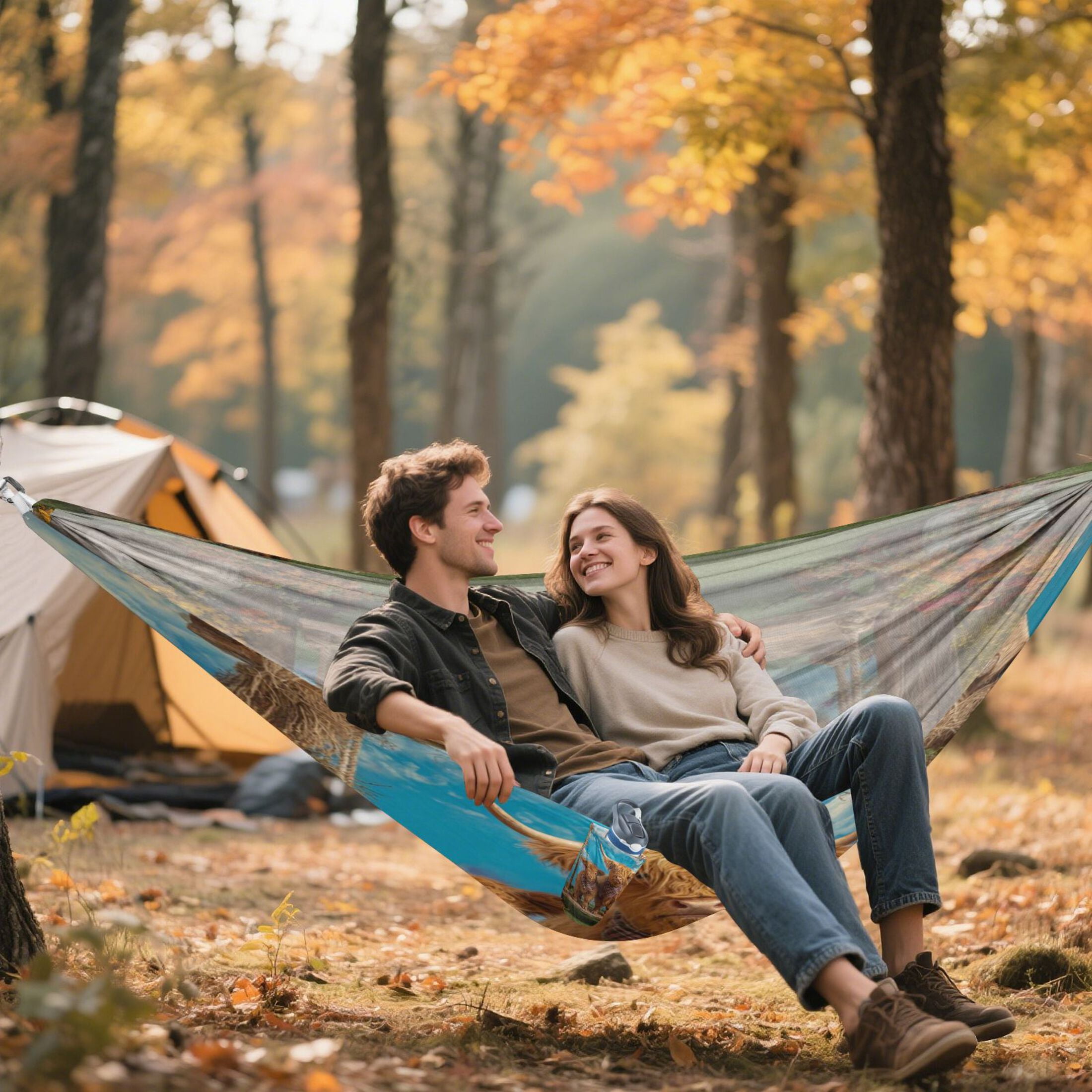 Hanging Hammock Portable Travel Camping For Outdooor Beach Camping Hiking A Cow & Her Calf