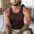 thumbnail image 3 of Mens Summer Knitted Ribbed Fitness Sports Leisure Slim Vest Muscle Tank Tops, 3 of 11