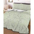 thumbnail image 3 of Quilts Twin XL Size, Sage Green Branches Soft Comforter Bedding Set for Bed, Vintage Art Farmhouse Lightweight Quilted Bedspread with Pillow Cover(2 Pieces) for All Season, 68x98 Inch, 3 of 6