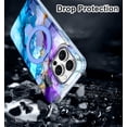 thumbnail image 4 of Casetego for iPhone 16 Pro Case,with Magnetic Invisible Ring Stand [Compatible with MagSafe],Rugged Slim Women Men Girl Shockproof Marble Pattern Design Case,Purple/Blue, 4 of 8