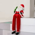 thumbnail image 5 of Farfi Sitting Santa Claus Figurine Christmas Decoration Santa Claus Ornament with Long Legs for Xmas Party Mantel Decor New Year Gift(Left Hand), 5 of 9