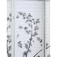 thumbnail image 3 of Roundhill Furniture Bamboo Print 4 Panel Room Divider, 71" Tall, White, 3 of 3