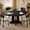 Black, variant on Virans 59" Extendable Round Dining Table for 4-8 , Modern Kitchen Oval Dining Table, Space Saving, Wooden Tabletop & Base, Walnut