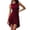 Wine, variant on Women’s Sleeveless A-Line High Low Hem Dress Elegant Fit and Flare Cocktail Party Graduation Dress