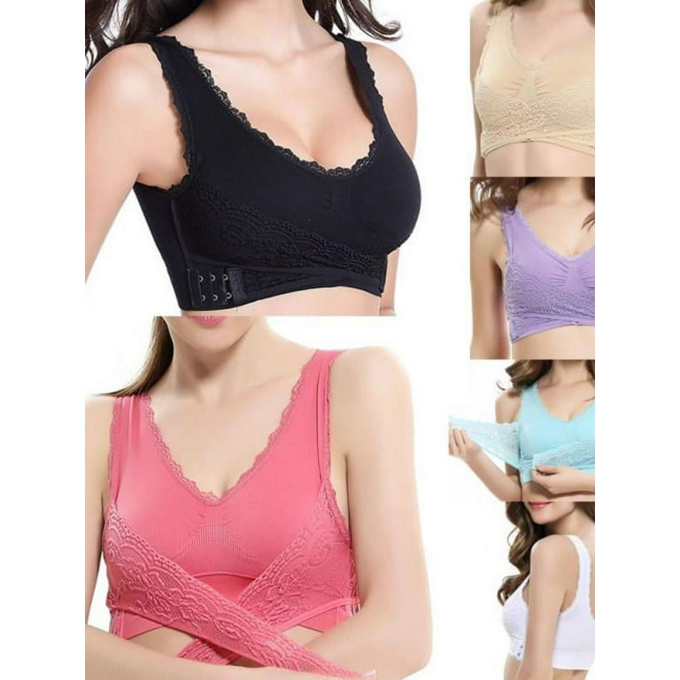  Full-Coverage Sports Bra for Women, Sexy Beauty Back Wireless  Comfortable Yoga Bra with Removable Pads Cute Workout (Color : White, Size  : 6X-Large) : Clothing, Shoes & Jewelry